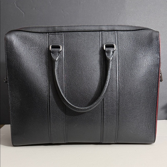 Christian Louboutin Black and Red Leather Large Briefcase - Picture 3 of 14